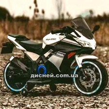 Детский мотоцикл M 4268 L-1 Kawasaki, кожаное сиденье